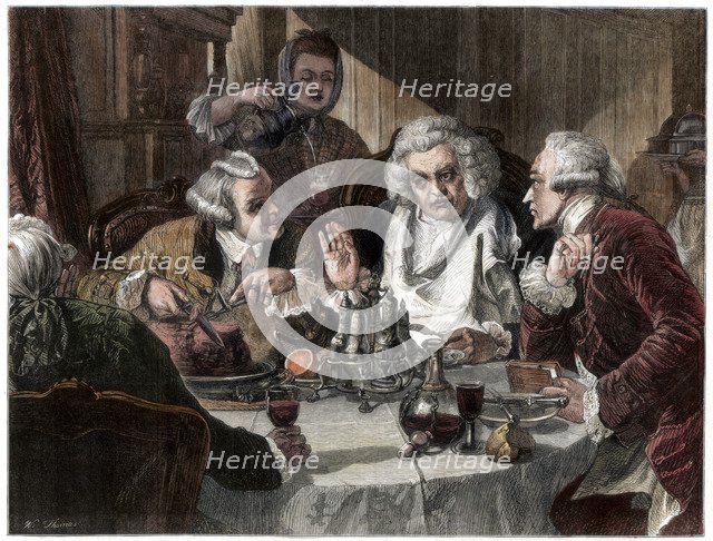 'Dr Johnson's first interview with John Wilkes', 1866.Artist: W Thomas