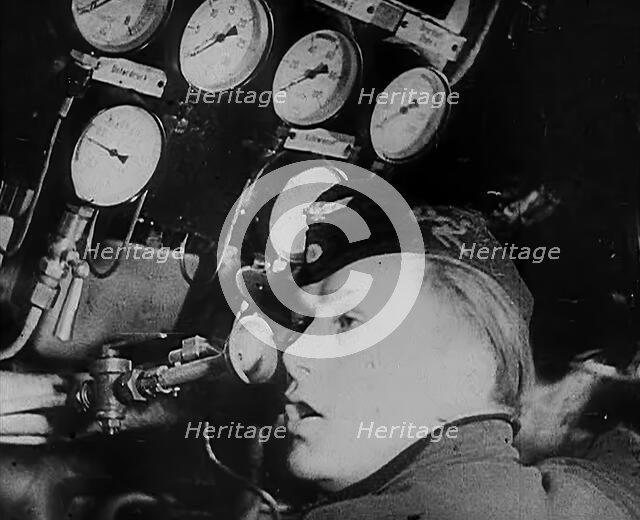 A Sailor in a U-Boat, 1943. Creator: British Pathe Ltd.