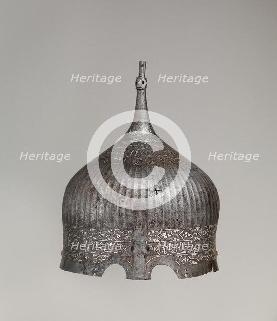 Turban Helmet, Turkish or Iranian, in the style of Turkman armour, 15th century. Creator: Unknown.