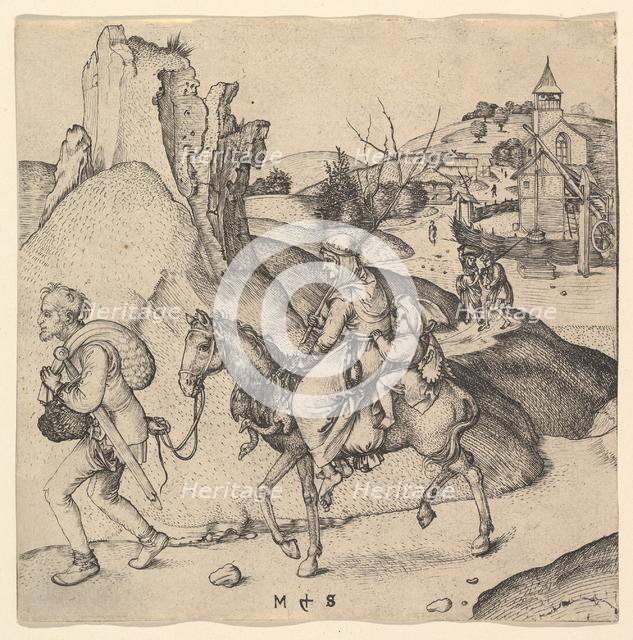 Peasant Family Going to Market, ca. 1435-1491. Creator: Martin Schongauer.