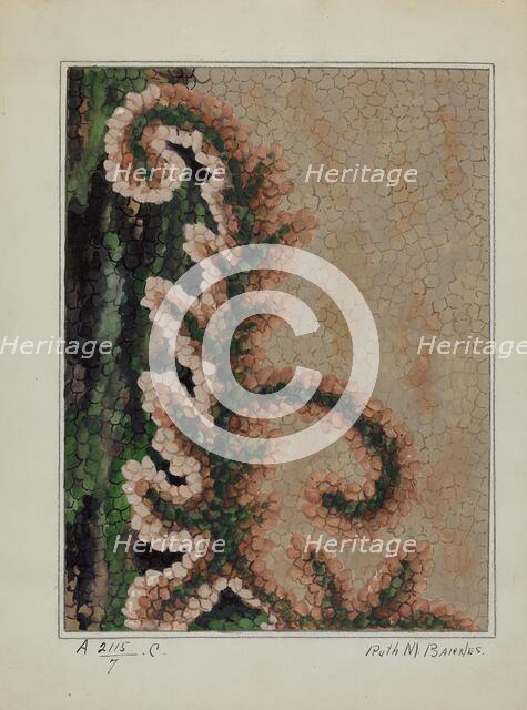 Hooked Rug, c. 1936. Creator: Ruth M. Barnes.