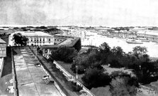 The Spanish-American War: Manila...bombarded by the American Fleet under Admiral Dewey..., 1898. Creator: Unknown.