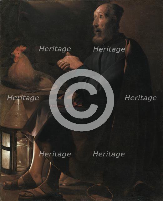 Saint Peter Repentant, 1645. Creator: Georges de La Tour (French, 1593-1652).