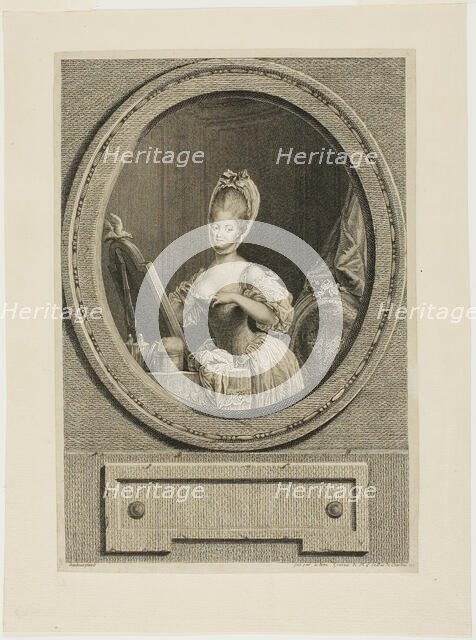 Her Size is so Ravishing, 1776. Creator: Pierre Adrien Le Beau.