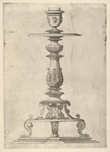 Design for a Candlestick, 1548-49. Creator: Jacques Androuet Du Cerceau.