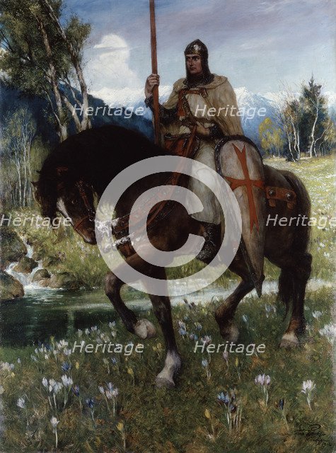 'Parsifal in Quest of the Holy Grail', 1912.   Artist: Ferdinand Leeke