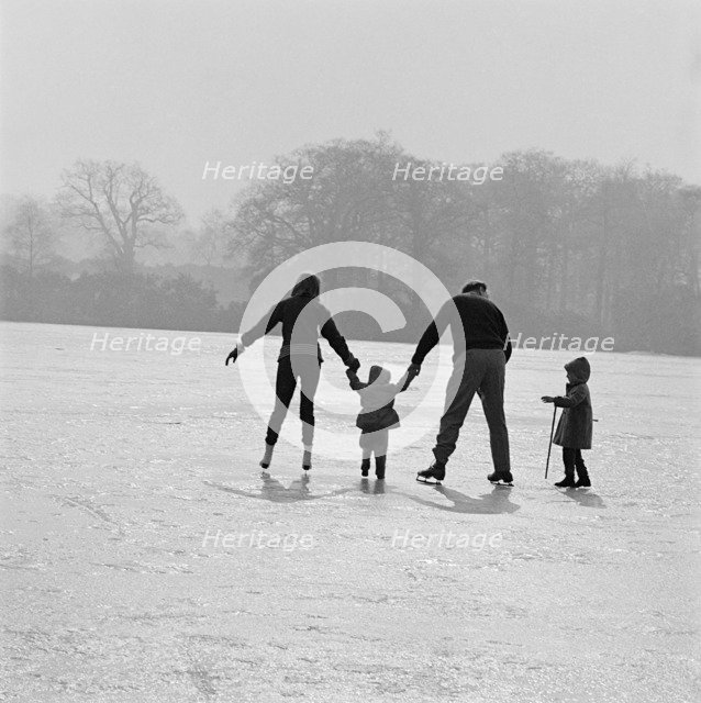 Skating in Richmond Park, London, 1962-1964. Artist: John Gay