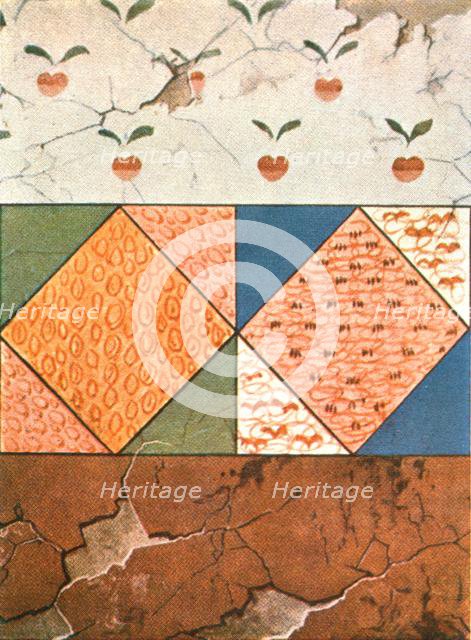 Painted decoration in the Stasovsky Crypt, Cimmerian Bosporus, Kerch, (1928).  Creator: Unknown.