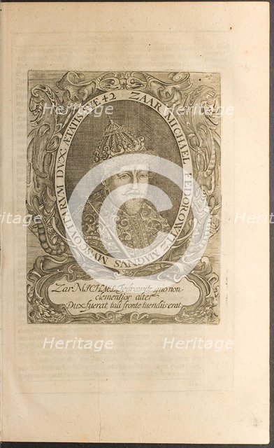 Portrait of the Tsar Michail I Fyodorovich (Illustration from Travels to the Great Duke of Muscovy  Artist: Rothgiesser, Christian Lorenzen (?-1659)