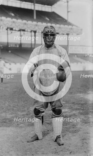 Ernie Krueger, Cleveland AL, at Polo Grounds, NY (baseball), 1913. Creator: Bain News Service.