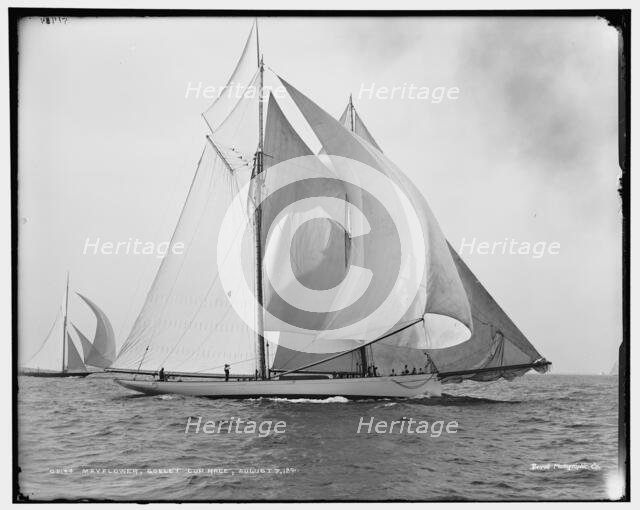 Mayflower, Goelet Cup Race, 1891 Aug 7. Creator: Unknown.