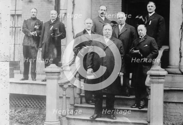 President Taft, Sec'y Knox at home of Ansley Wilcox, Buffalo, 1910. Creator: Bain News Service.
