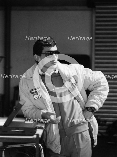 Ayrton Senna, 1987. Artist: Unknown