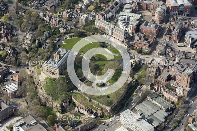 Nottingham Castle, Medieval motte and bailey castle, City of Nottingham, 2021. Creator: Damian Grady.