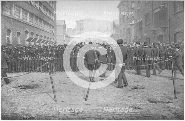 Eager for work, London, c1900 (1901). Artist: Unknown.
