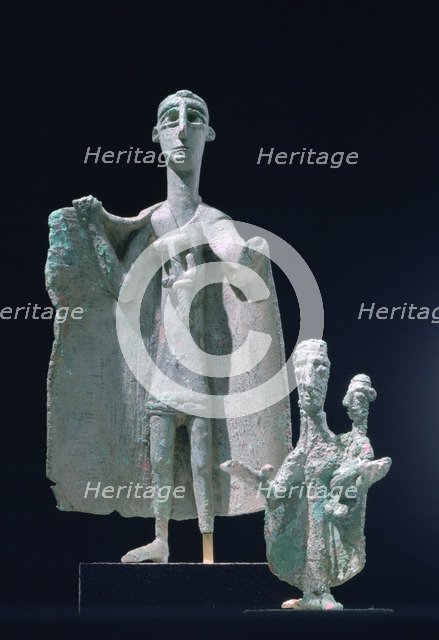 Bronze mother and child statutes, Nuragici culture, Siniscola, Sardinia, 9th-6th century BC. Artist: Unknown