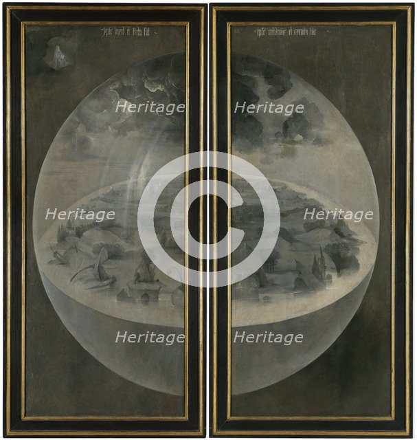 The Garden of Earthly Delights. (Triptych, reverse: The Creation). Artist: Bosch, Hieronymus (c. 1450-1516)