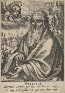 Matthew, from The Four Evangelists, 1610-20. Creator: Petrus Feddes.