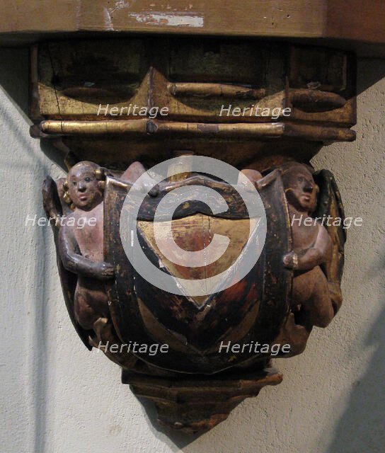 Corbel with Angels, French, late 15th century. Creator: Unknown.