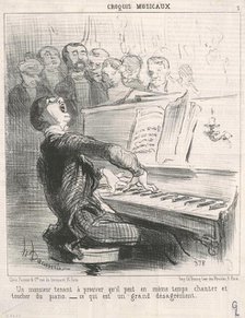 Un Monsieur tenant à prouver qu'il peut..., 19th century. Creator: Honore Daumier.