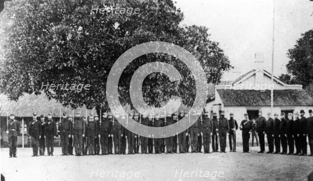 First troops assembled in Brisbane. Creator: Unknown.