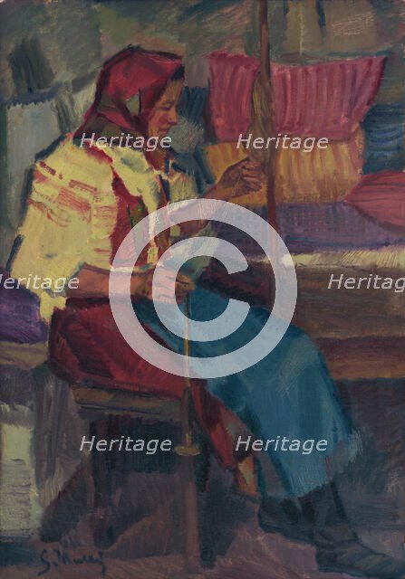 Spinner from Morký Háj, around 1934. Creator: Gustav Mally.