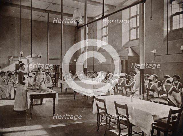 St Bartholomew's Hospital, London: dining room for nurses, c1908. Creator: Unknown.