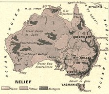 ''Australie Relief; Les Terres Du Pacifique', 1914. Creator: Unknown.