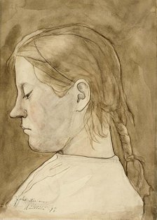 Girl, 1897. Creator: Juho Rissanen.