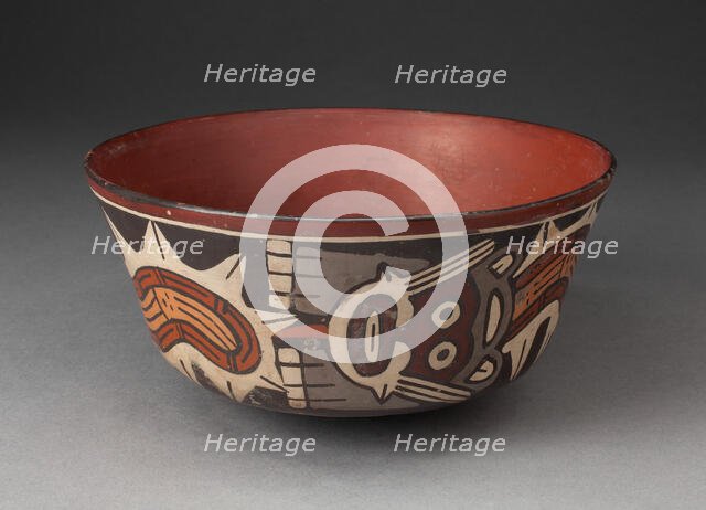 Bowl Depicting Composite Feline and Serpent, 180 B.C./A.D. 500. Creator: Unknown.