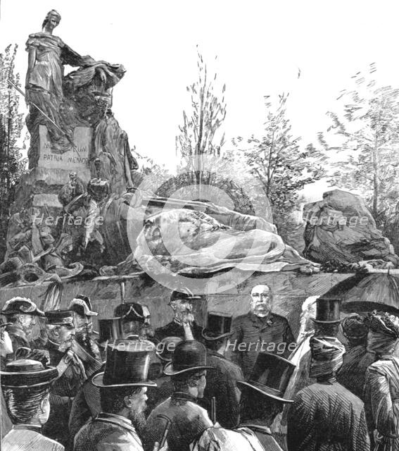 'The Unveiling of the Waterloo Monument in the Evere Cemetery, Brussels, 1890 Creator: Unknown.