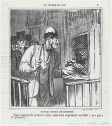 Nouveau moyen de sécurité, 1864.  Creator: Honore Daumier.