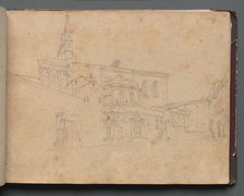 Album with Views of Rome and Surroundings, Landscape Studies, page 26a: Roman Architectural View. Creator: Franz Johann Heinrich Nadorp (German, 1794-1876).