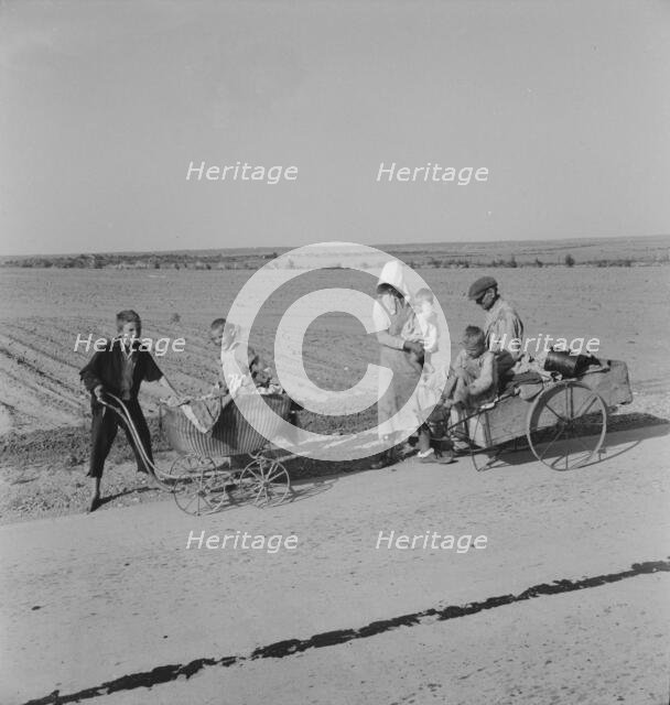 Flood refugee family near Memphis, Texas, 1937. Creator: Dorothea Lange.