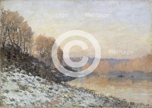 The Seine in Bougival in Winter, 1872.