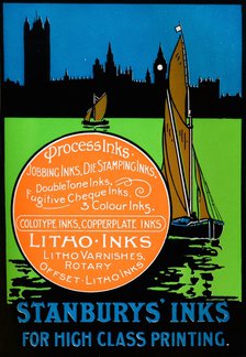 'Stanburys' Inks for High Class Printing, 1917. Artist: Unknown.