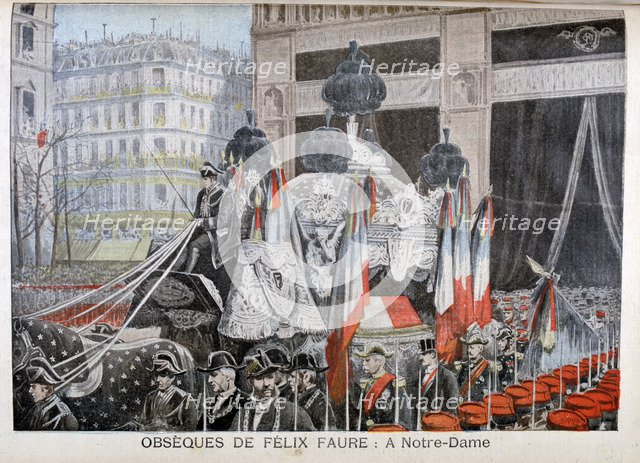 The funeral of President Félix Faure, on 23rd February 1899. Artist: Henri Meyer