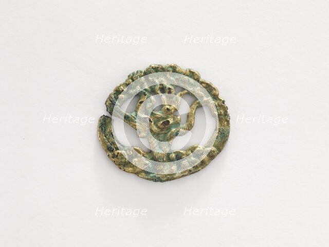 Ornament: immortal, crane, and clouds, Goryeo period, 12th-13th century. Creator: Unknown.