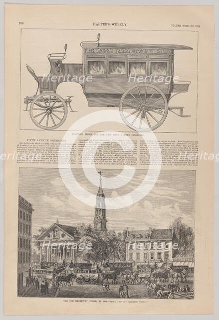 Fifth Avenue Omnibuses..., 1885. Creator: Unknown.