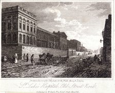 View of St Luke's Hospital, Old Street, Finsbury, London, 1817. Artist: Thomas Higham