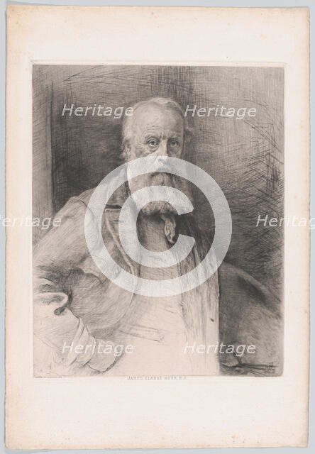 James Clarke Hook, RA, 1884., 1884. Creator: Otto Theodor Leyde.