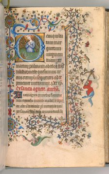 Hours of Charles the Noble, King of Navarre (1361-1425), fol. 299a, St. Margaret, c. 1405. Creator: Master of the Brussels Initials and Associates (French).