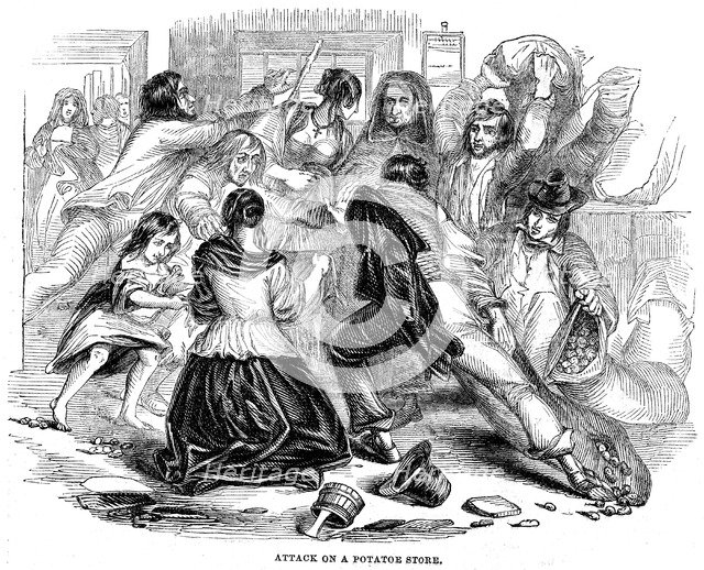 Irish Potato Famine, 1842. Artist: Unknown