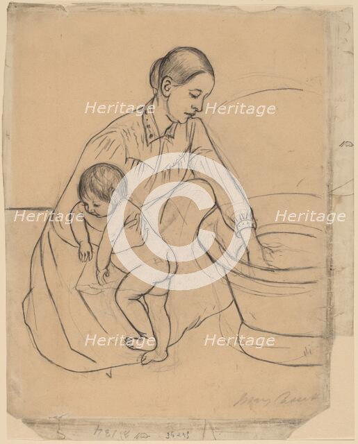 The Bath [recto], 1890-1891. Creator: Mary Cassatt.