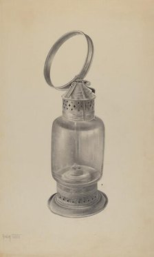 Hand Lantern, c. 1938. Creator: Amelia Tuccio.