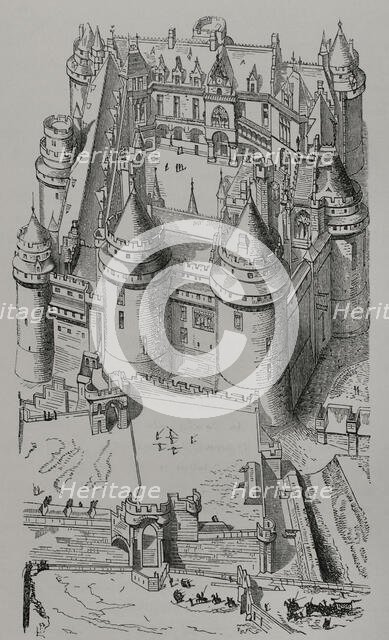 Castle of Pierrefonds, dated 1397, France. 1877.  Creator: Unknown.