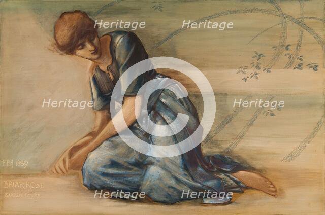 The Briar Rose Series - Study for 'The Garden Court', 1889. Creator: Sir Edward Coley Burne-Jones.