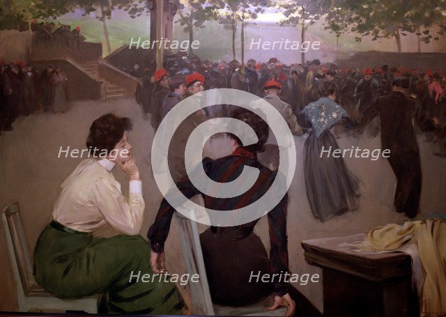  'Sardanas in the fountain of San Roque in Olot' oil by Ramon Casas 1901-1902.