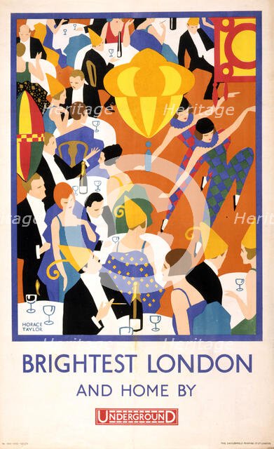 Brightest London and home by Underground , 1924. Creator: Taylor, Horace (1881-1934).