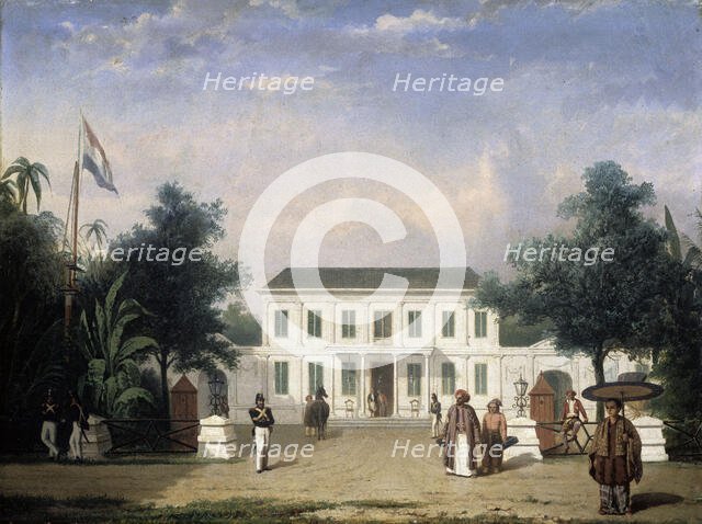 House on the Rijswijk, Batavia (Jalan Veteran), 1835-1845. Creator: Ernest Alfred Hardouin.